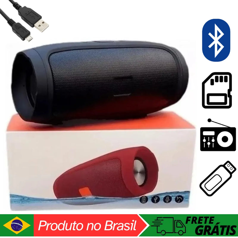 Super Caixinha De Som Bluetooth USB Pendrive Cartão SD Alto Falante 20w Portátil