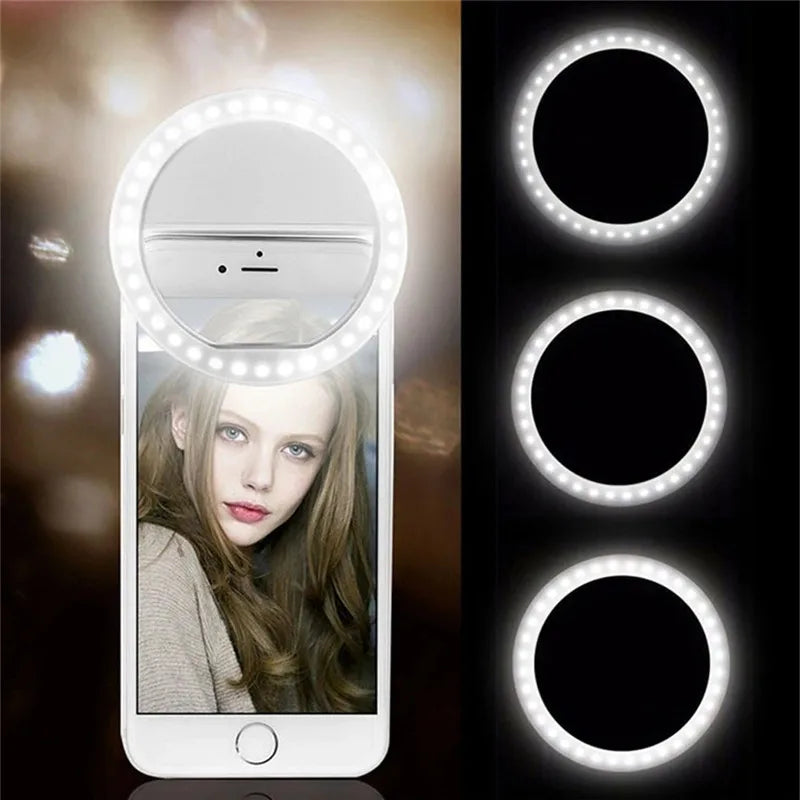 Lâmpada de Led para Selfies, Anel de luz  para Celular, Anel luz de led para Selfies